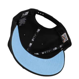 New York Yankees 1999 WS Metallic 9Fifty A Frame Snapback Hat (Ice Blue Brim)