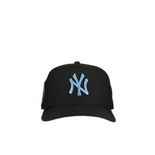 New York Yankees 1999 WS Metallic 9Fifty A Frame Snapback Hat (Ice Blue Brim)