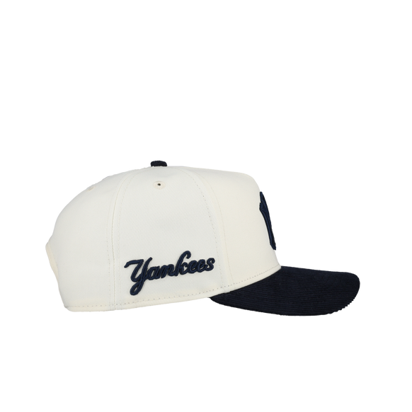 New York Yankees Off White Corduroy 9Fifty A Frame Snapback Hat