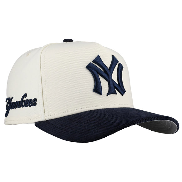 New York Yankees Off White Corduroy 9Fifty A Frame Snapback Hat