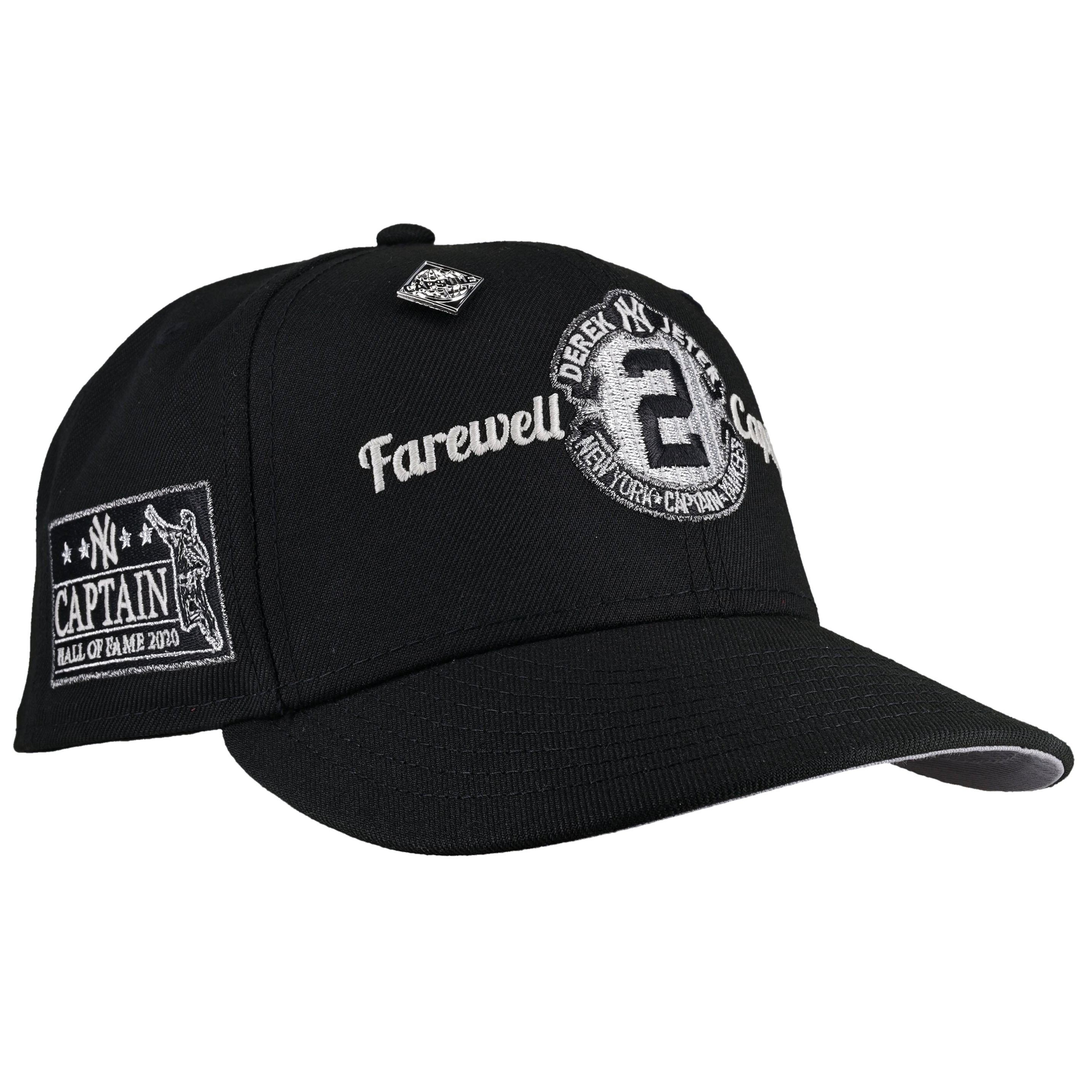 New York Yankees Jeter Farewell Captain 2020 HOF Metallic 59Fifty Fitted Hat