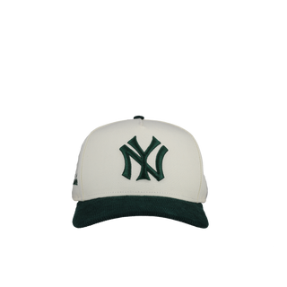 New York Yankees Green Off White Corduroy 9Fifty A Frame Snapback Hat