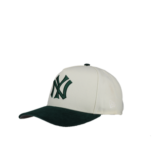 New York Yankees Green Off White Corduroy 9Fifty A Frame Snapback Hat