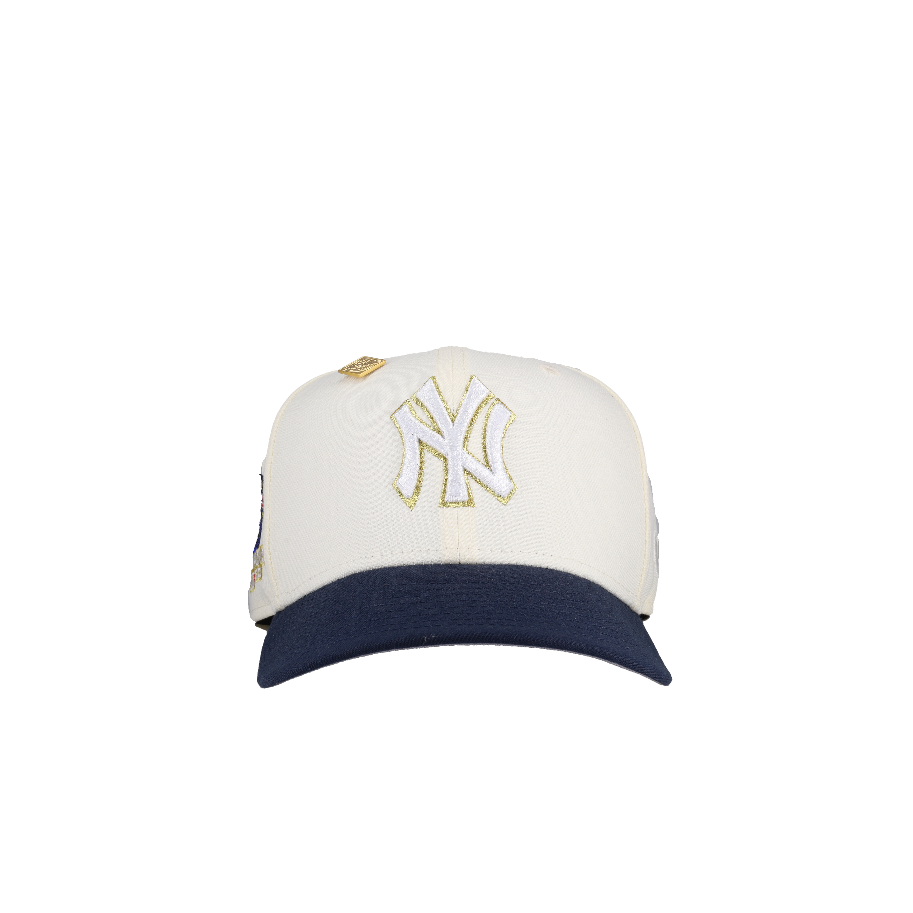 New York Yankees 2000 World Series Champs Off White/Navy Metallic 59Fifty Fitted Hat