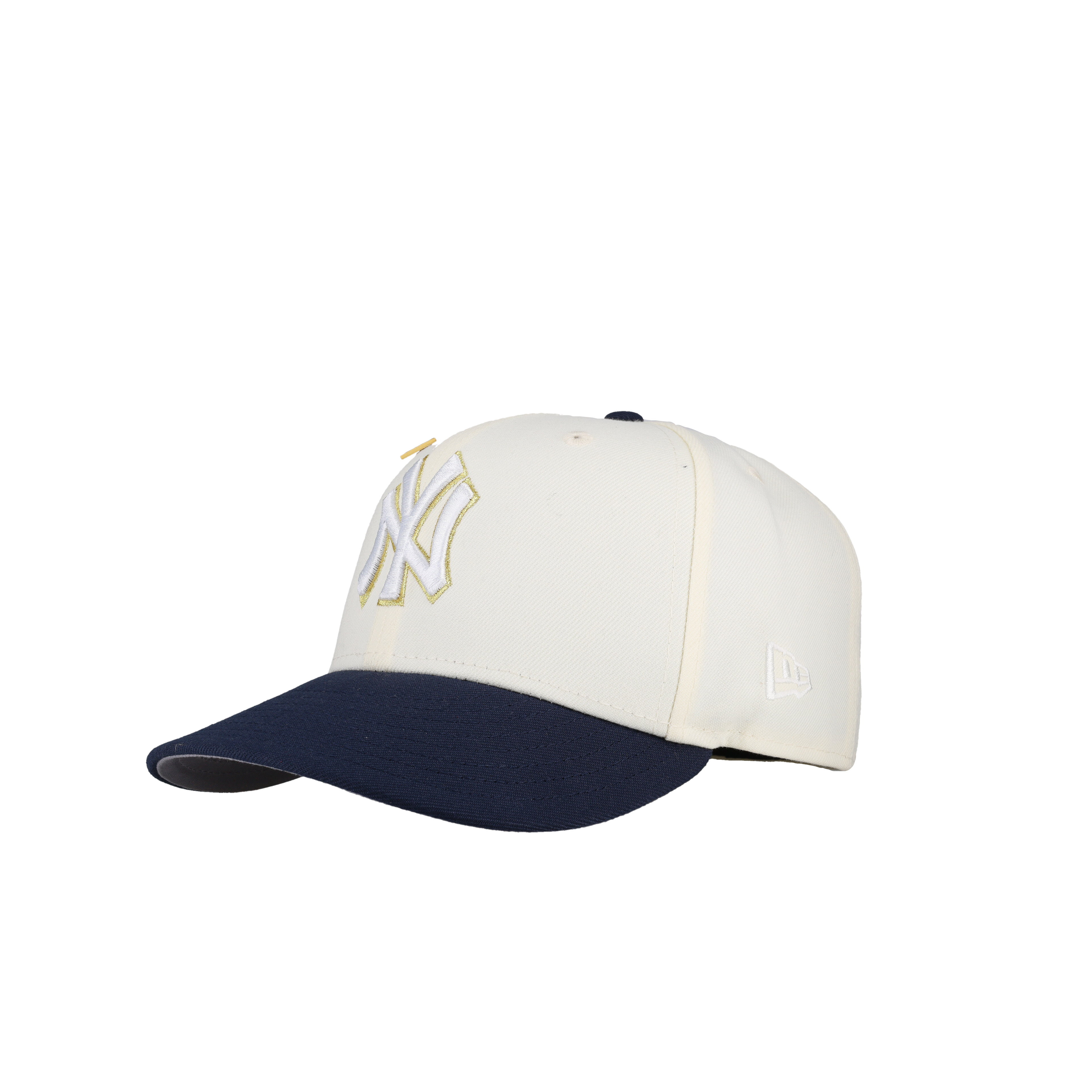 New York Yankees 2000 World Series Champs Off White/Navy Metallic 59Fifty Fitted Hat