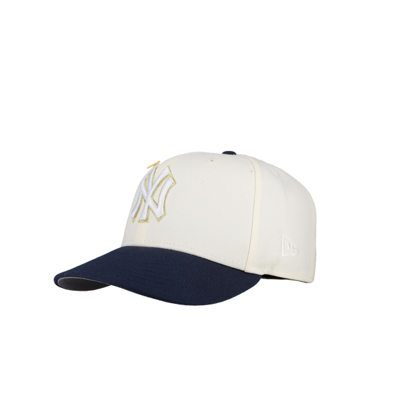 New York Yankees 2000 World Series Champs Off White/Navy Metallic 59Fifty Fitted Hat