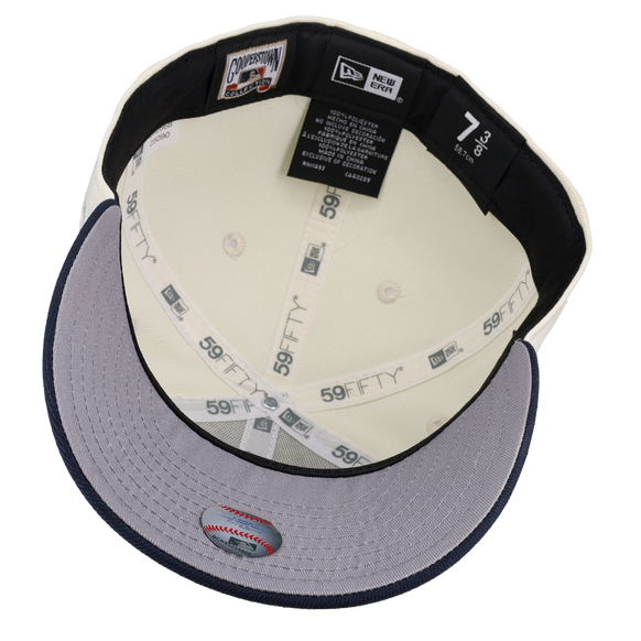 New York Yankees 2000 World Series Champs Off White/Navy Metallic 59Fifty Fitted Hat