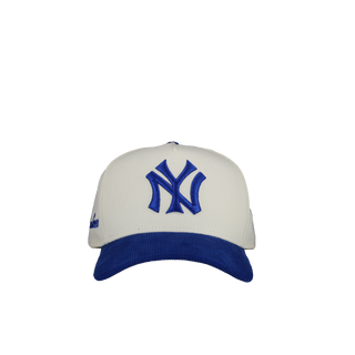 New York Yankees Royal Off White Corduroy 9Fifty A Frame Snapback Hat