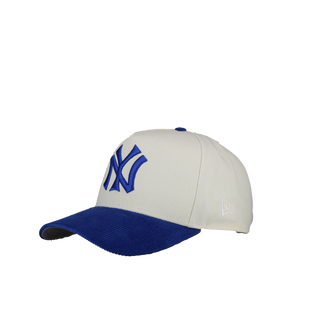 New York Yankees Royal Off White Corduroy 9Fifty A Frame Snapback Hat