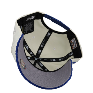 New York Yankees Royal Off White Corduroy 9Fifty A Frame Snapback Hat