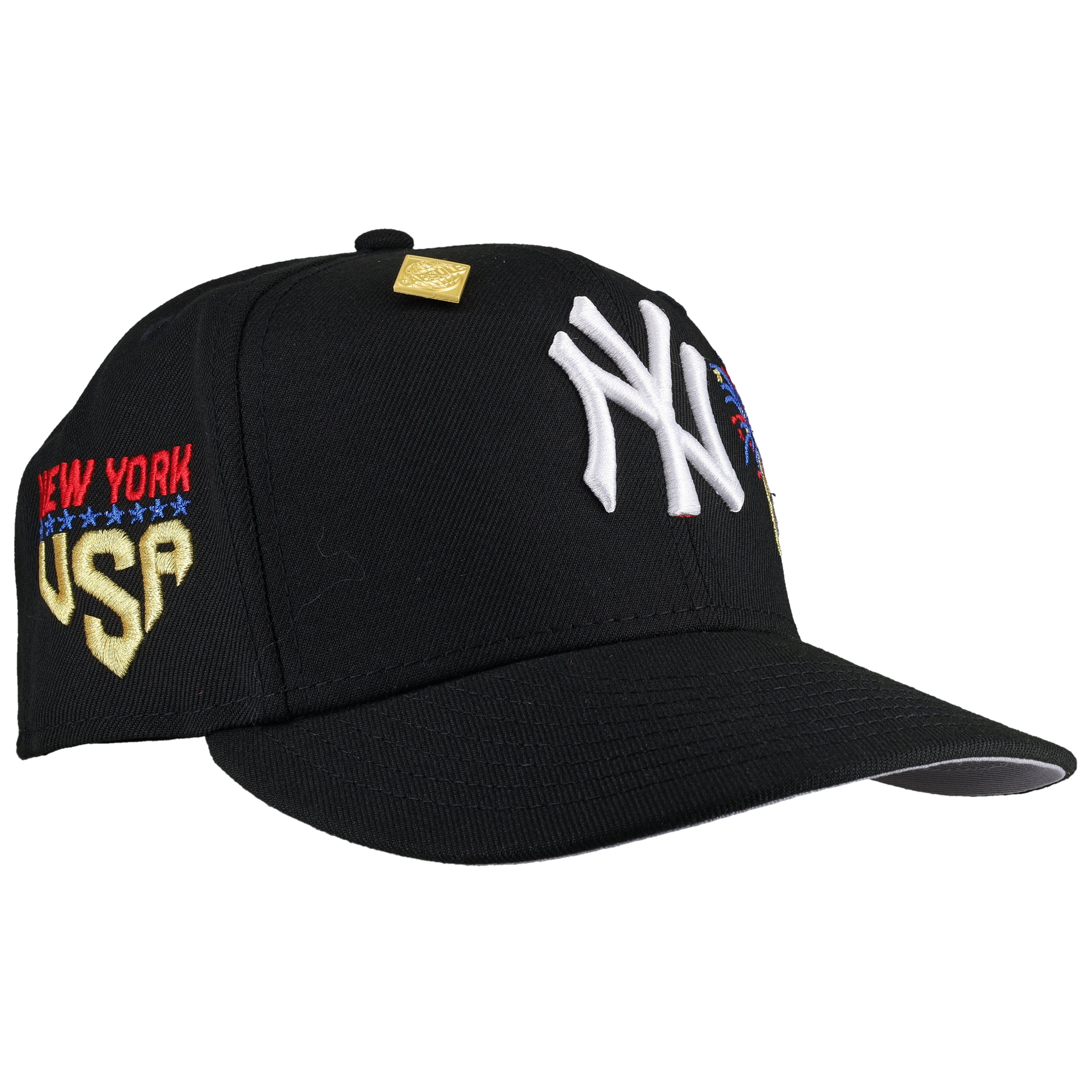 New York Yankees USA Black Metallic Fireworks 59Fifty Fitted Hat
