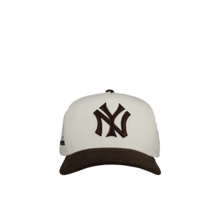 New York Yankees Walnut Off White Corduroy 9Fifty A Frame Snapback Hat