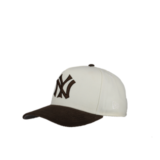 New York Yankees Walnut Off White Corduroy 9Fifty A Frame Snapback Hat