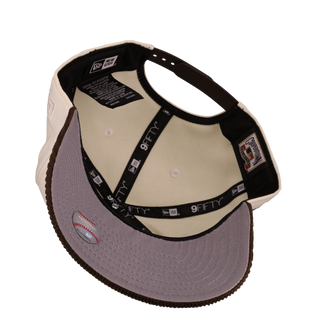 New York Yankees Walnut Off White Corduroy 9Fifty A Frame Snapback Hat