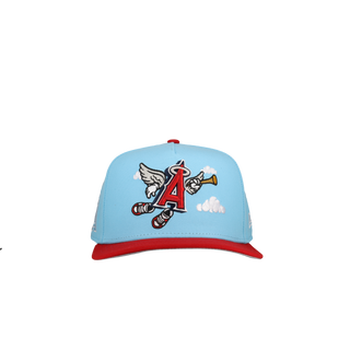 Anaheim Angels Light Blue/Red Cartoon 9Fifty A Frame Snapback Hat