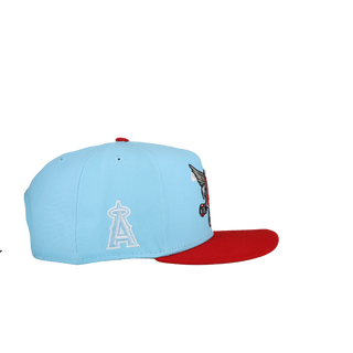 Anaheim Angels Light Blue/Red Cartoon 9Fifty A Frame Snapback Hat
