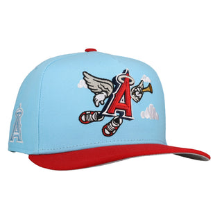 Anaheim Angels Light Blue/Red Cartoon 9Fifty A Frame Snapback Hat