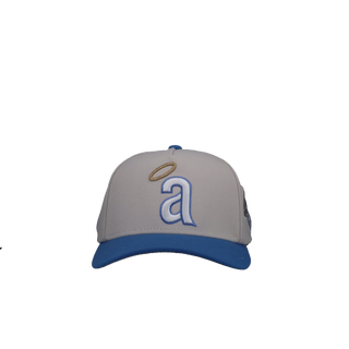 California Angels 1989 ASG Off White/Blue Metallic Mitchell & Ness A Frame Snapback Hat