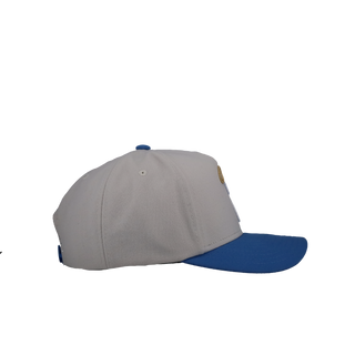 California Angels 1989 ASG Off White/Blue Metallic Mitchell & Ness A Frame Snapback Hat