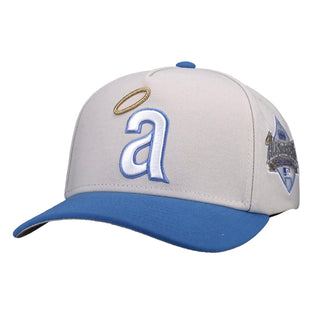 California Angels 1989 ASG Off White/Blue Metallic Mitchell & Ness A Frame Snapback Hat