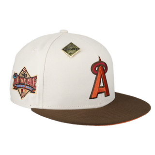 New Era Anaheim Angels Capsule Buried Treasure 50th Anniversary 59Fifty Fitted  Hat Brown/Red Men's - US