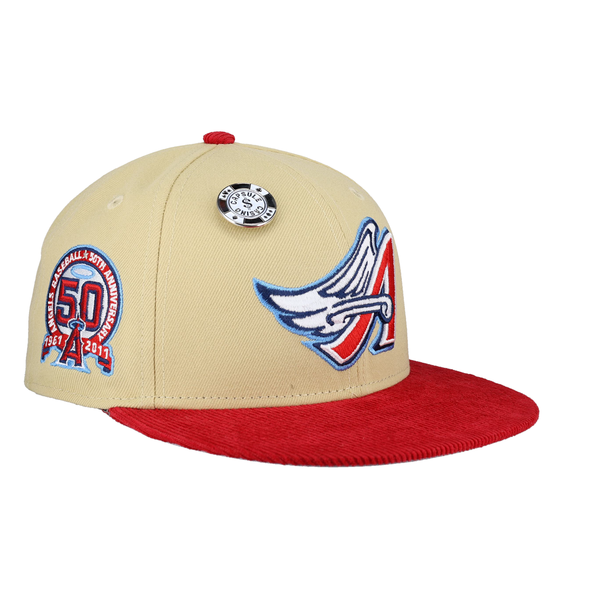 Anaheim Angels Vegas Gold 2.0 Collection 50th Anniversary Fitted Hat –  CapsuleHats