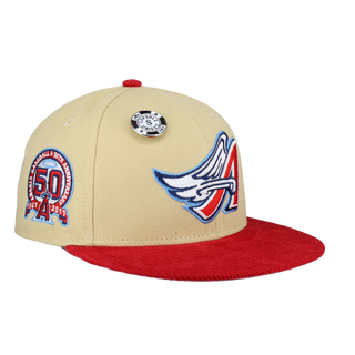 Anaheim Angels Vegas Gold 2.0 Collection 50th Anniversary Fitted Hat