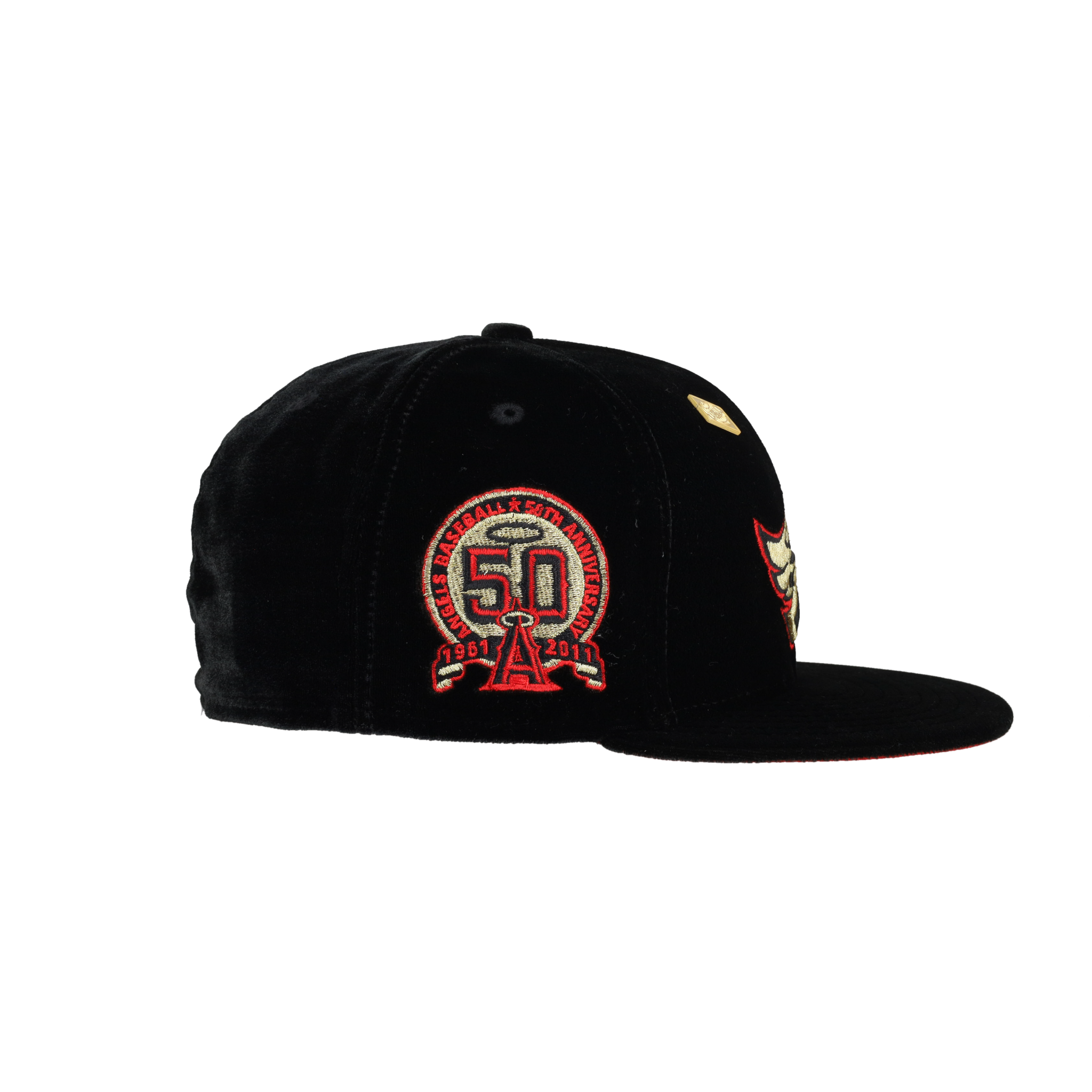 Anaheim Angels Velvet 50th Season Patch 59Fifty Fitted Hat