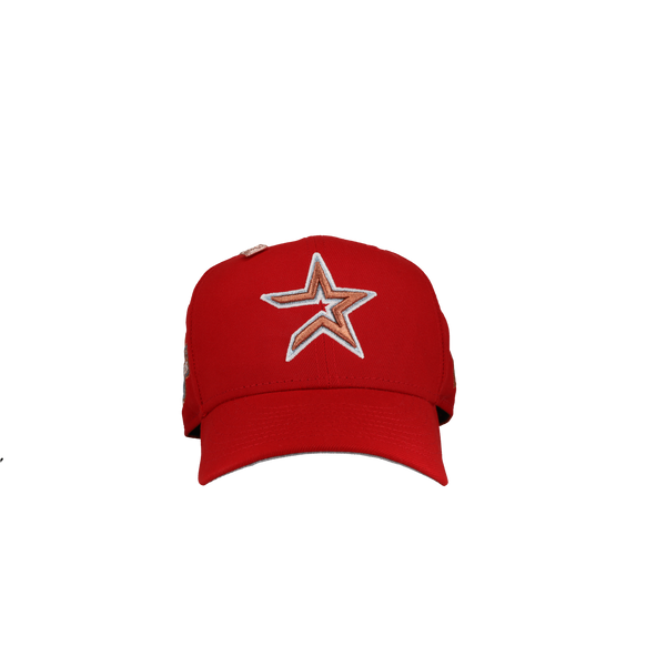 Houston Astros 2005 World Series Red Silver Metallic 59Fifty Fitted Hat