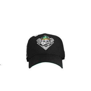 Oakland Athletics Rickey Henderson Black Silver Metallic 59Fifty Fitted Hat