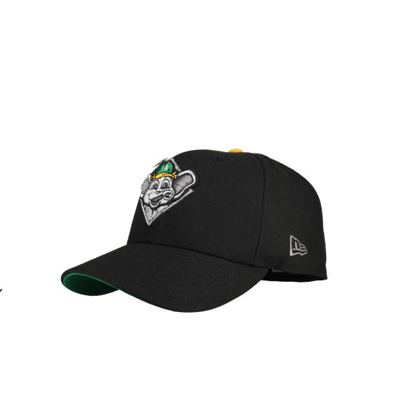 Oakland Athletics Rickey Henderson Black Silver Metallic 59Fifty Fitted Hat