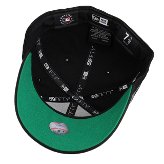 Oakland Athletics Rickey Henderson Black Silver Metallic 59Fifty Fitted Hat