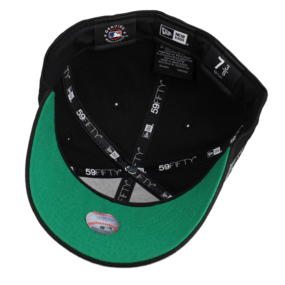 Oakland Athletics Rickey Henderson Black Silver Metallic 59Fifty Fitted Hat