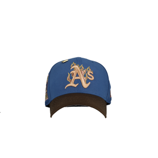 Oakland Athletics Rickey Henderson Indigo Blue/Walnut 59Fifty Fitted Hat