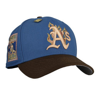 Oakland Athletics Rickey Henderson Indigo Blue/Walnut 59Fifty Fitted Hat