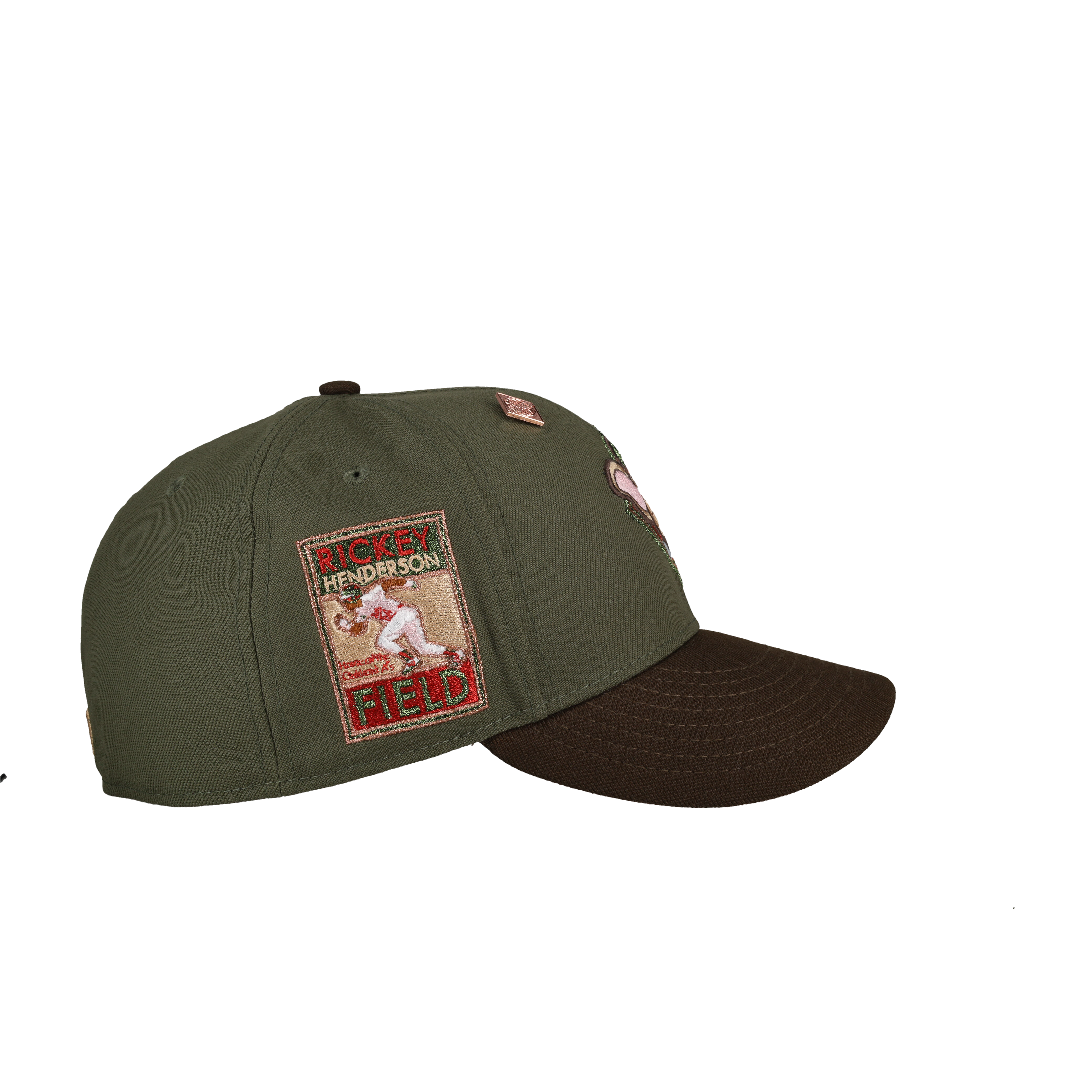 Oakland Athletics Rickey Henderson Olive/Brown 59Fifty Fitted Hat