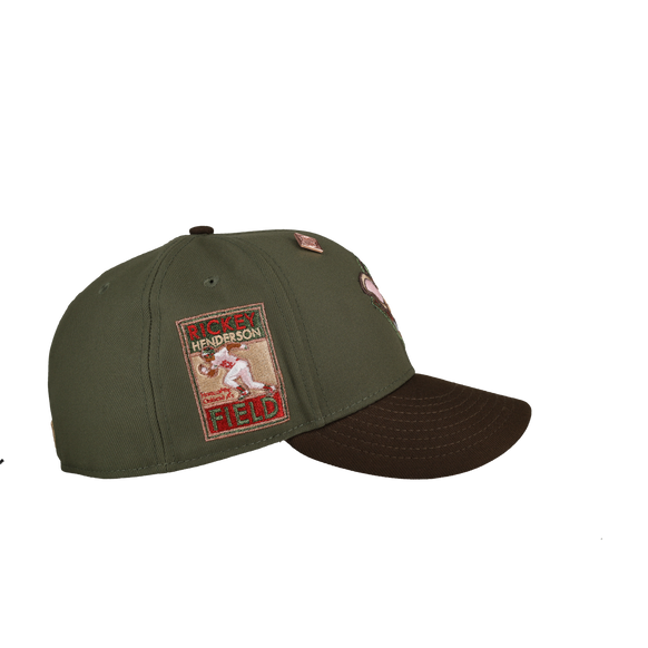 Oakland Athletics Rickey Henderson Olive/Brown 59Fifty Fitted Hat