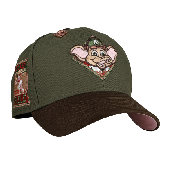 Oakland Athletics Rickey Henderson Olive/Brown 59Fifty Fitted Hat
