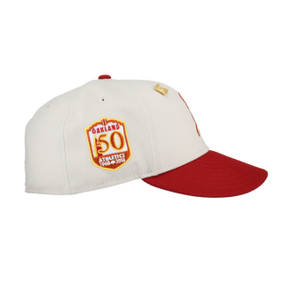 Oakland Athletics April 4th Collection 50th Anniversary Patch Fitted Hat