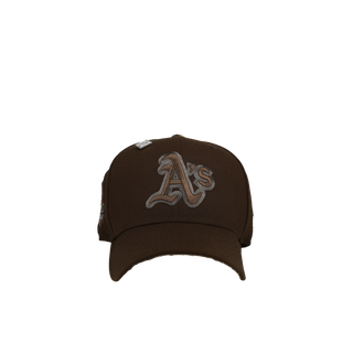 Oakland Athletics 1989 World Series Walnut Realtree Brim 59Fifty Fitted Hat, back view