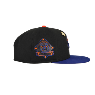 Houston Astros 25th Silver Anniversary Patch Black 59Fifty Fitted Hat