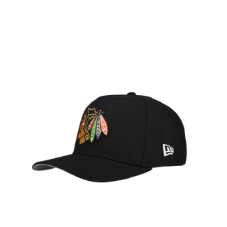 Chicago Blackhawks Team Color 9Fifty A Frame Snapback Hat (Grey Brim)