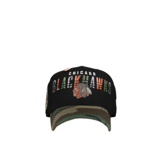 Chicago Black Hawks Chicago Stadium Black/Camo Script 59Fifty Fitted Hat