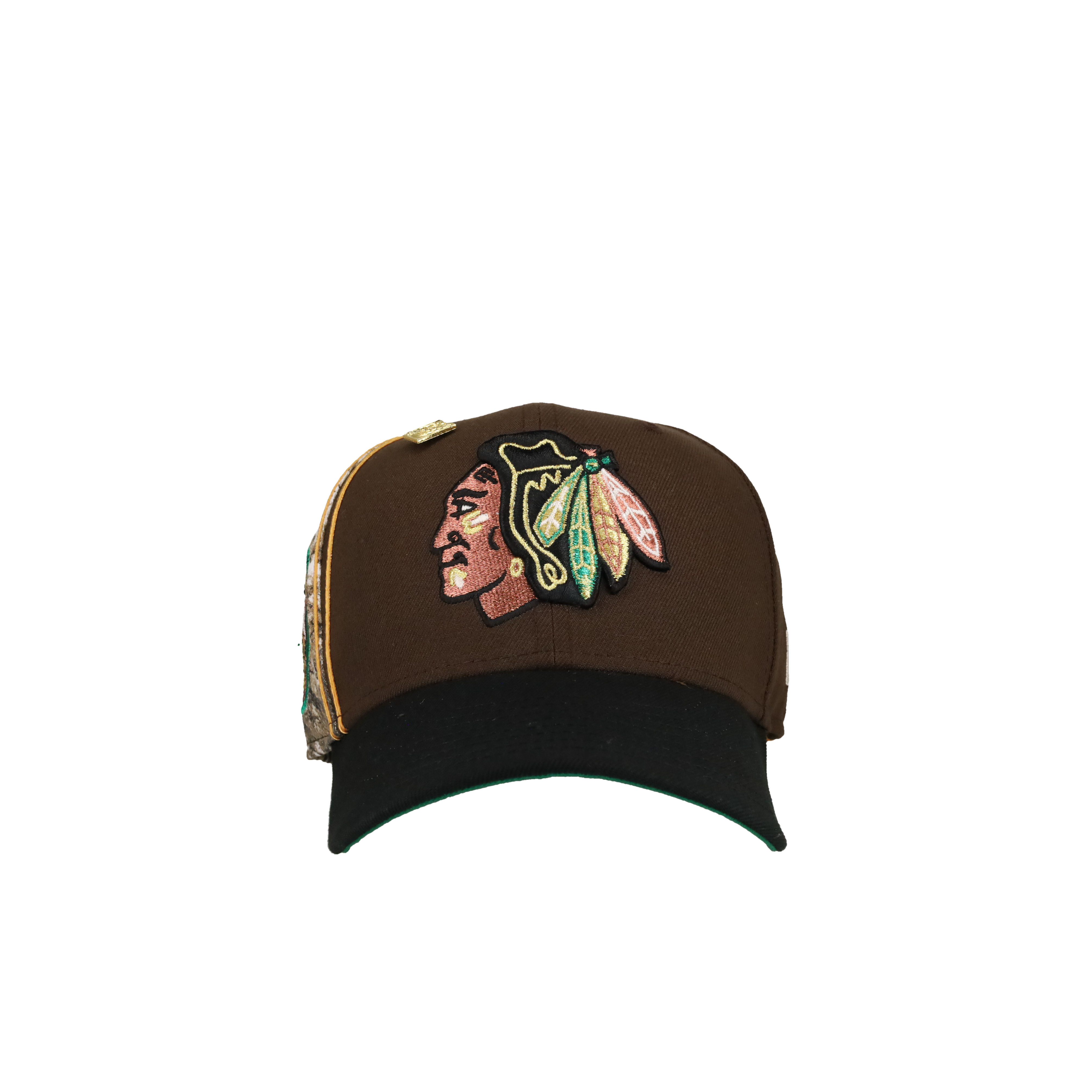 Chicago Blackhawks 75th Anniversary Real tree/Walnut Split Panel 59Fifty Fitted Hat