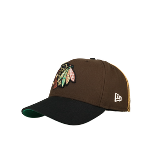 Chicago Blackhawks 75th Anniversary Real tree/Walnut Split Panel 59Fifty Fitted Hat