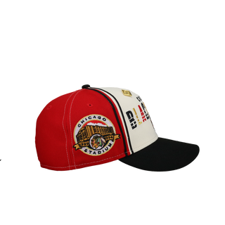 Chicago Blackhawks Stadium Script Diagonal Metallic 59Fifty Fitted Hat