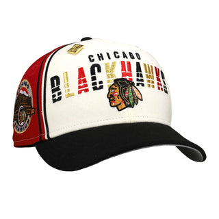 Chicago Blackhawks Stadium Script Diagonal Metallic 59Fifty Fitted Hat