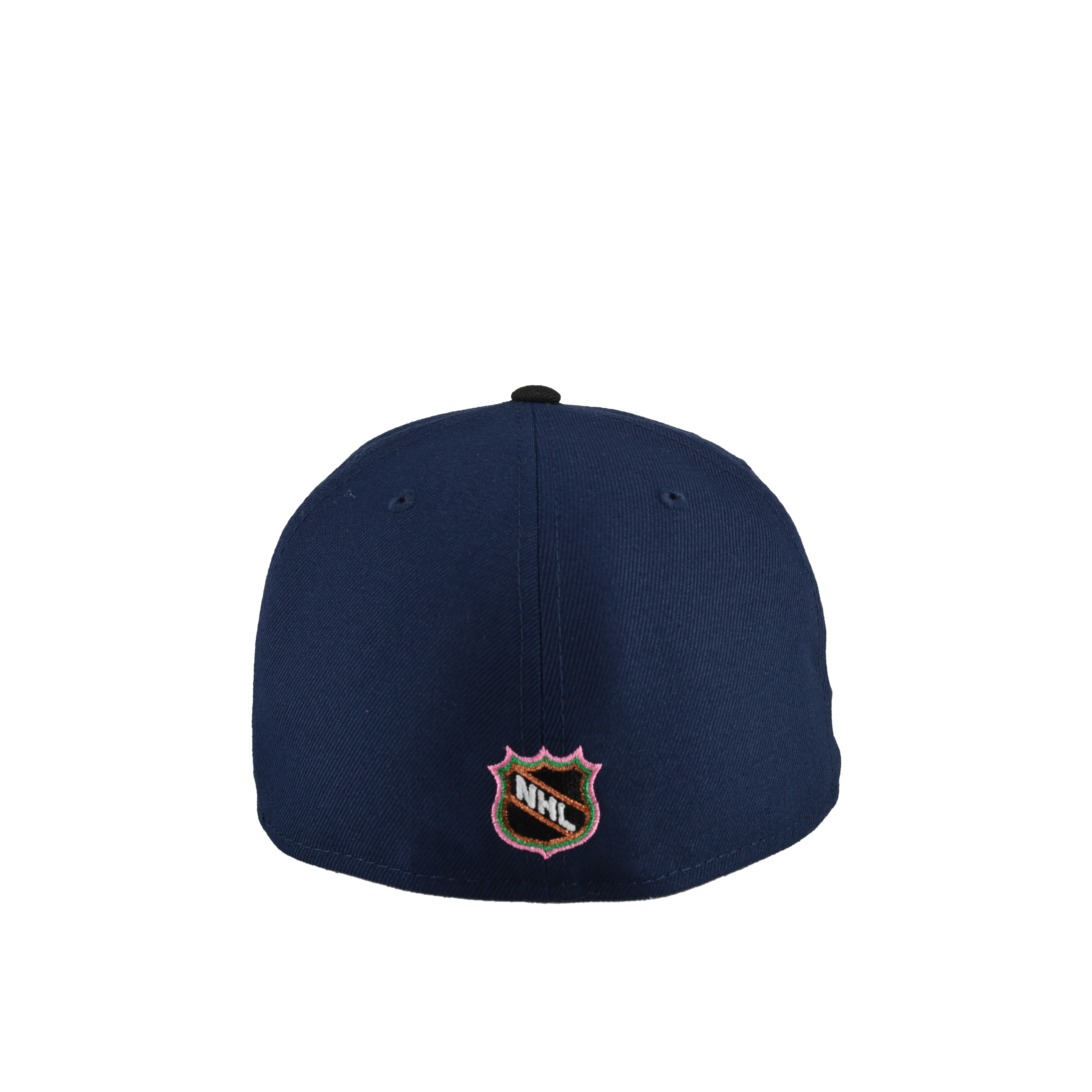 Chicago Black Hawks Navy/Black/Pink Brim 59Fifty Fitted Hat