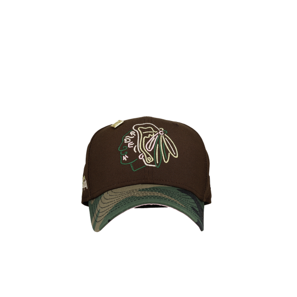 Chicago Black Hawks Six Time Champion Walnut/Camo 59Fifty Fitted Hat