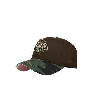 Chicago Black Hawks Six Time Champion Walnut/Camo 59Fifty Fitted Hat